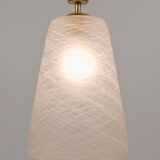 Brass Crown Pendant Light in Gio Ponti Style, Mid-Century, Italy, 1950s