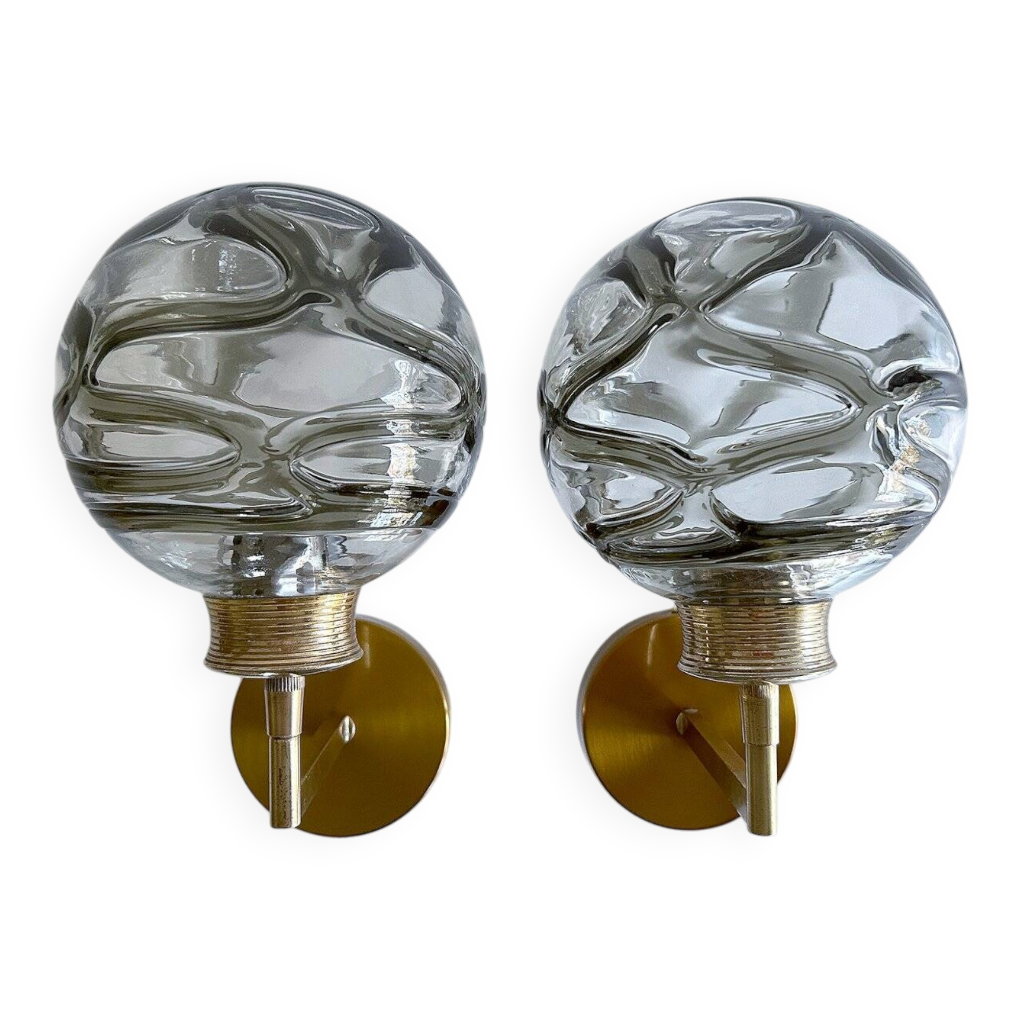 Paire de appliques en verre de Murano vintage