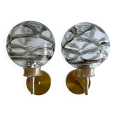 Paire de appliques en verre de Murano vintage