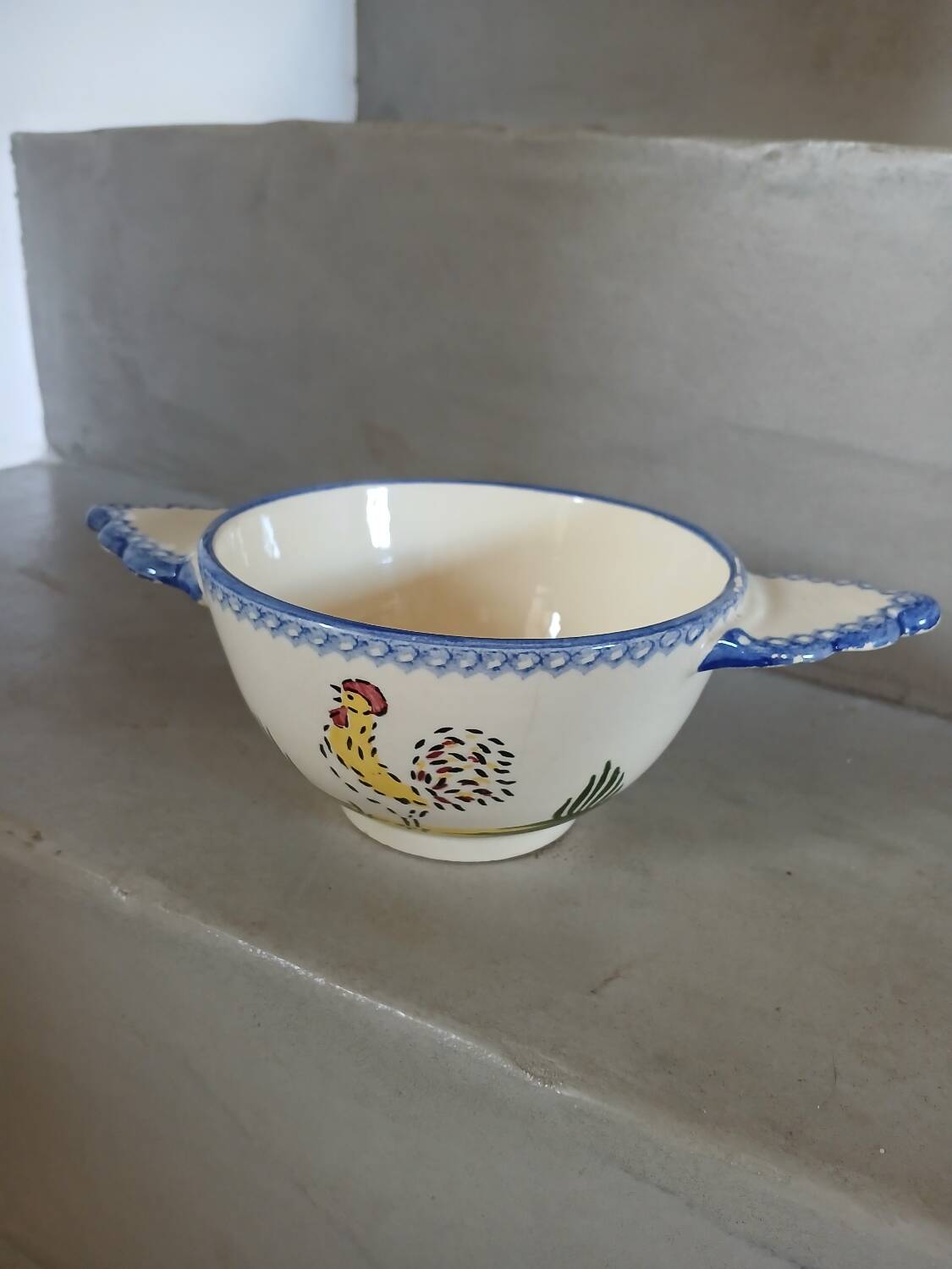 Antique Charolles earthenware bowl