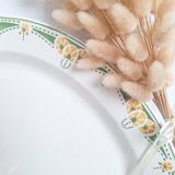 Oval plate Longwy Art Deco