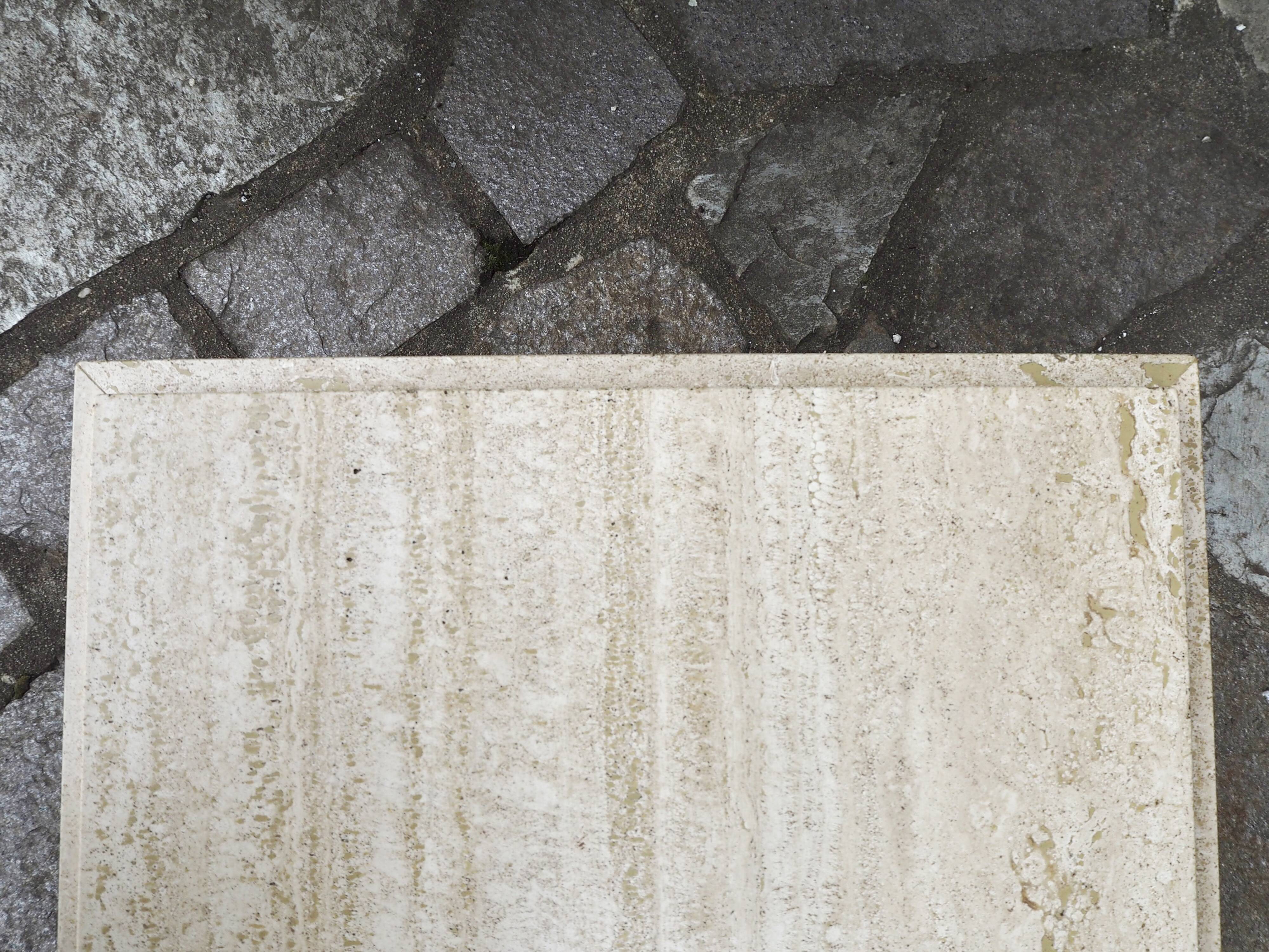 Travertine coffee table