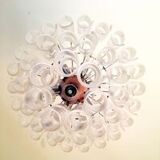 Lustre transparent en verre de murano « ricci »