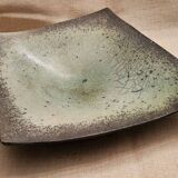 Diamond-shaped Raku bowl signed by Annie Braut