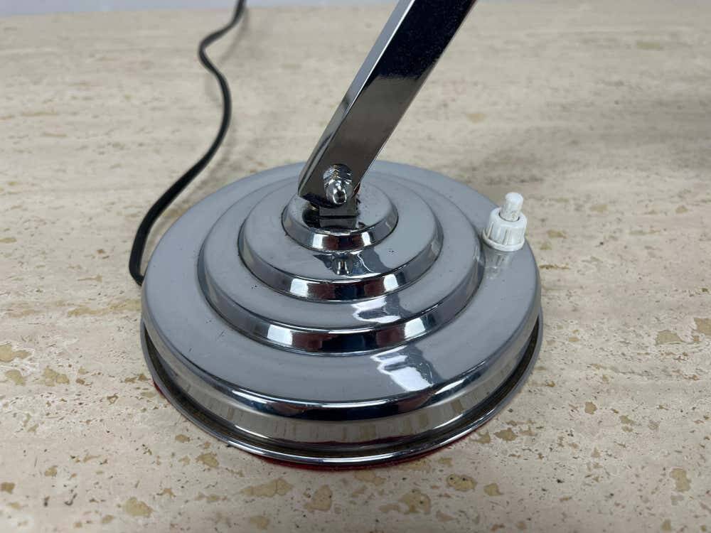 Modernist Art Deco desk lamp, chrome metal, 1930s/40s