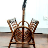 Vintage rattan magazine holders 1960