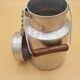 Old aluminum milk jars, wooden handle, lot of 2