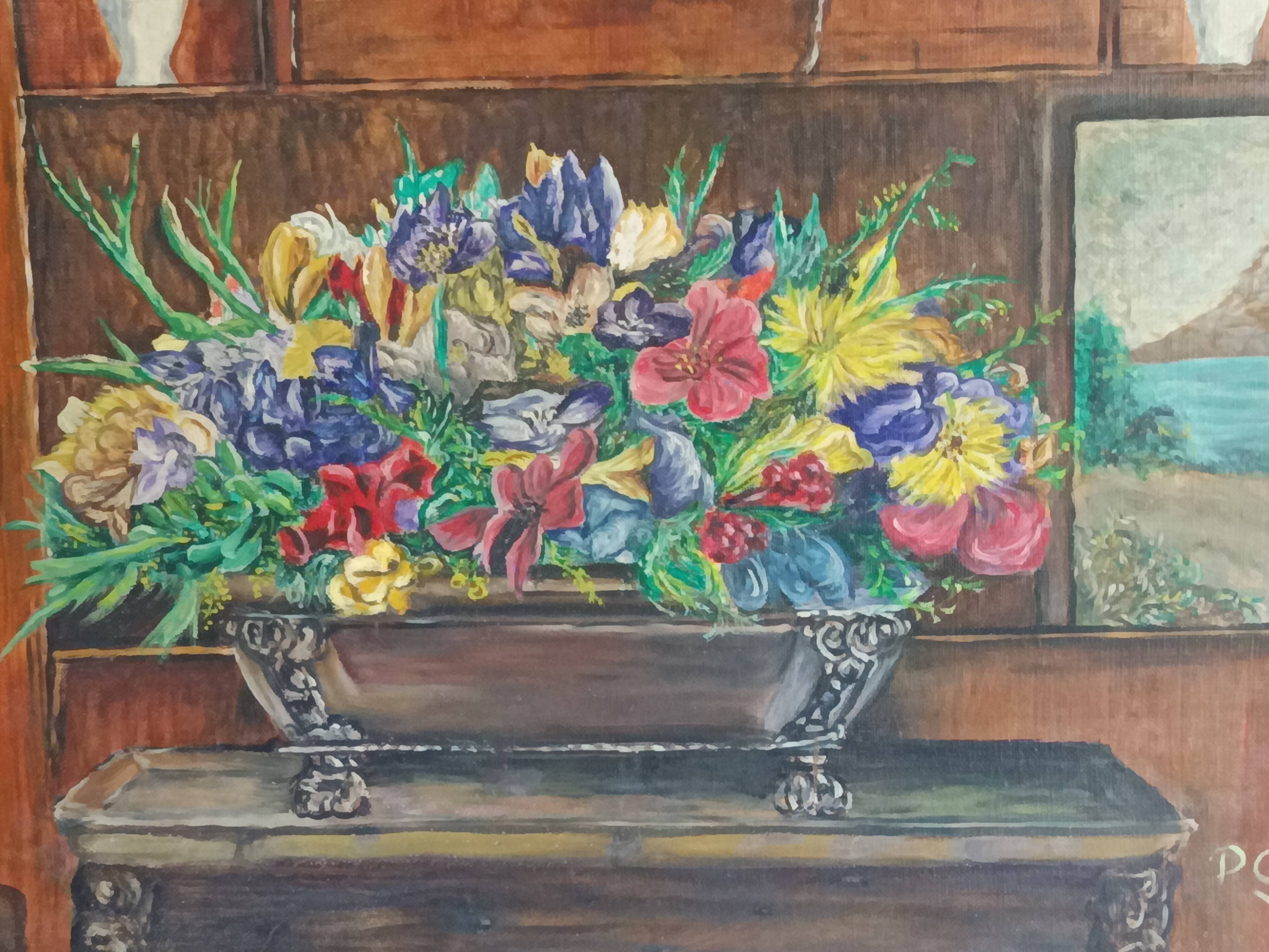 Pierre Garnier (1895-1972) Still Life with Flowers Oil on canvas signed