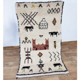 Handmade moroccan berber carpet 185 x 100 cm