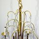 5-light brass and crystal chandelier