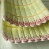 Asparagus dish in slip drainer 20th