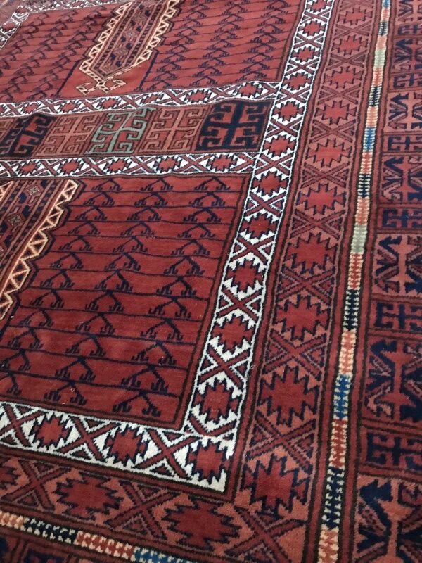 Tapis vintage Afghan motif Hatchlou fait main 168X205 cm