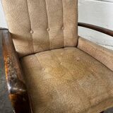 Vintage armchair/foot warmer with armrests: design project