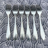 Set of 12 forks and 12 spoons Orbrille silver metal 1950 vintage