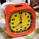 Vintage mechanical alarm clock Orange 70 . Wherle Fanta DUplex