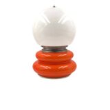 Space Age Orange Murano glass table lamp, AV Mazzega, 1970s