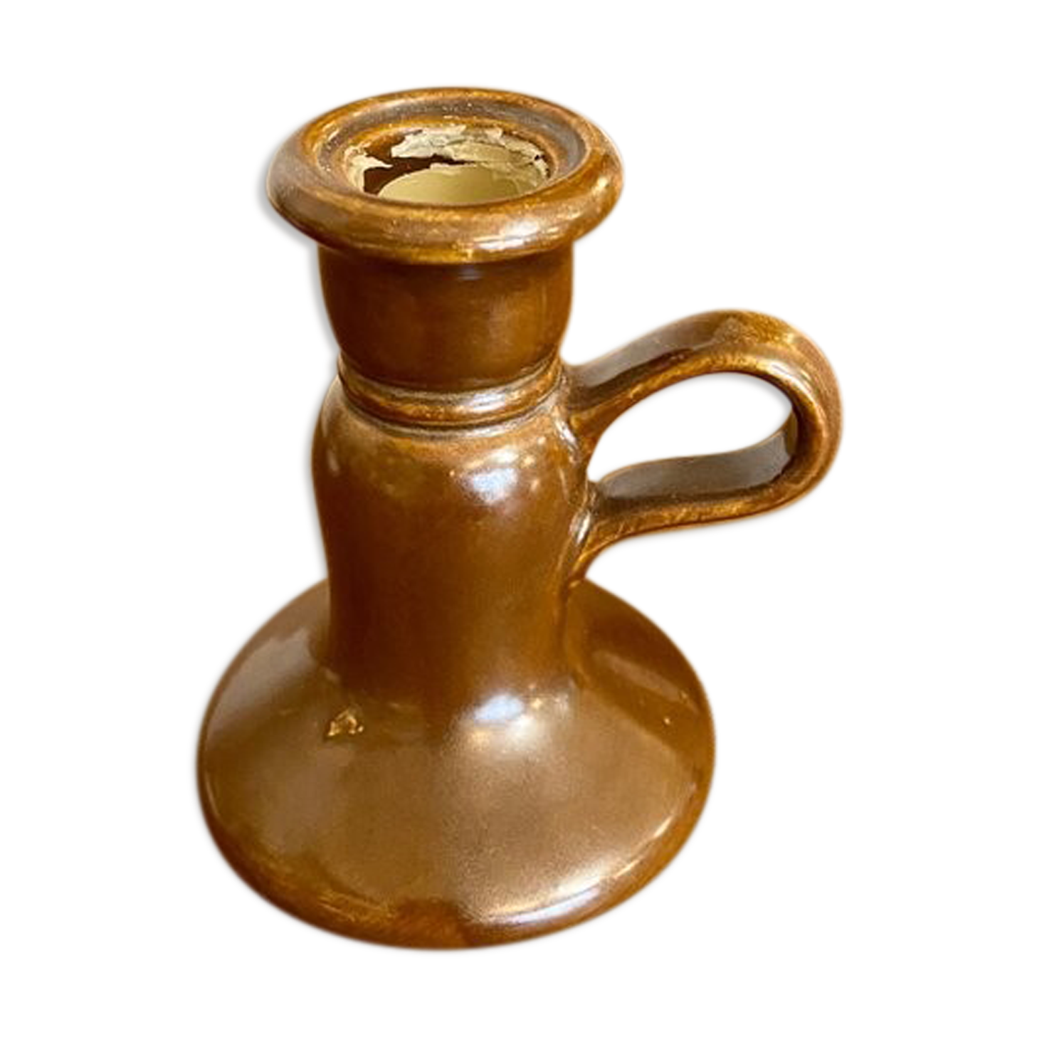 Cellar rat in brown glazed ceramic