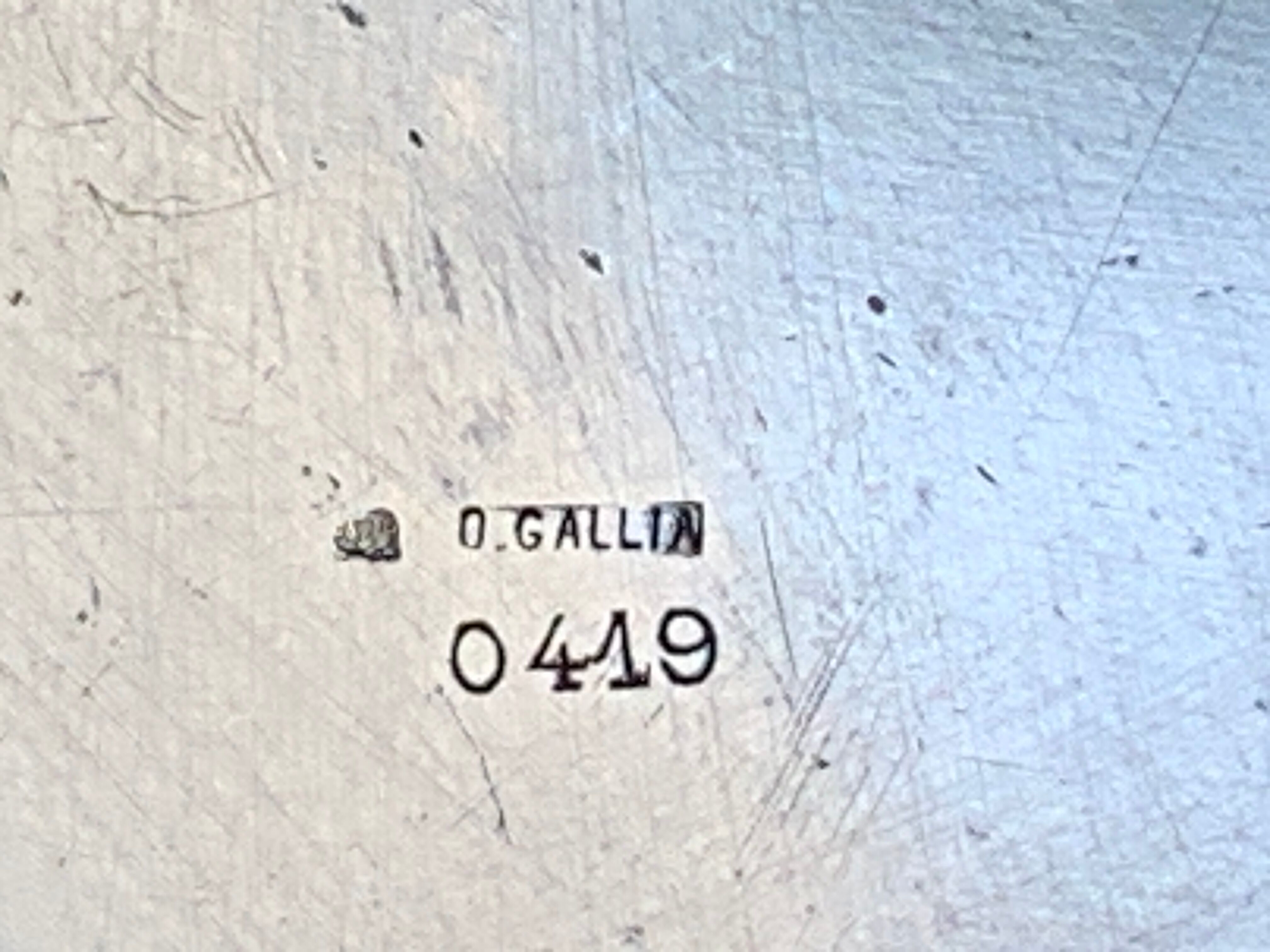 Tray Luc Lanel in silver metal 1930