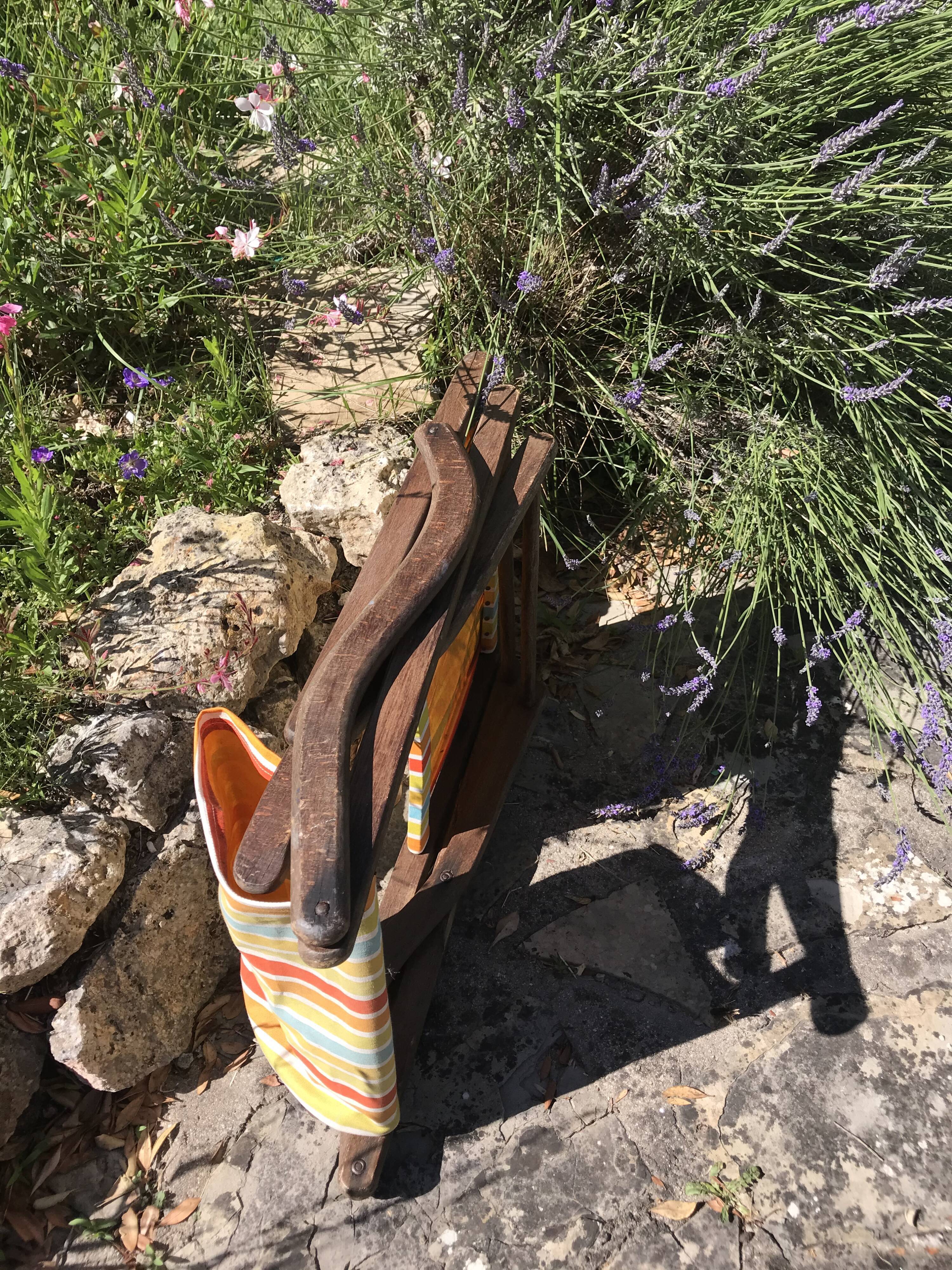 Vintage garden folding chair