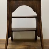 Walnut bookcase step stool