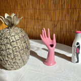 Vase soliflore fig hand in vintage ceramic 70s