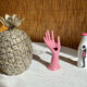 Vase soliflore fig hand in vintage ceramic 70s