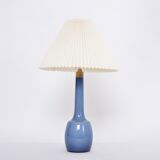 Rare lampe de table danoise bleue du milieu du siècle par Esben Klint pour Holmegaard