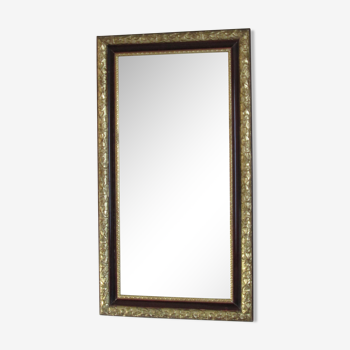 Miroir doré et noir 50 x 90 cm