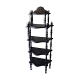 Antique black wood partition shelf in Napoleon style