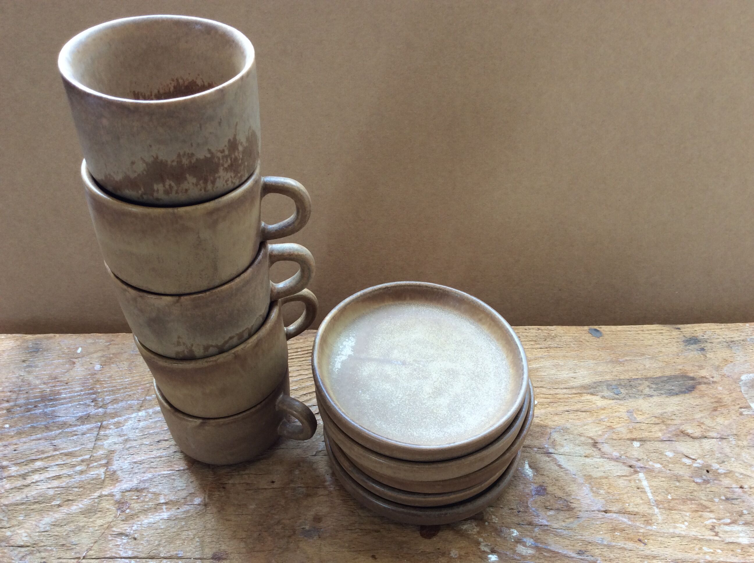 Cups in stoneware vintage