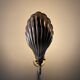 Brass "shell" wall lamp, Arts Nouveaux