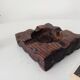 Brutalist vintage ashtray from the 1960s, carved wood.