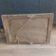 Antique mirror in carved, painted and patinated wood