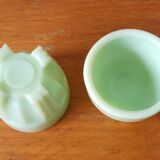 Duo de coquetiers Art-déco en opaline