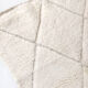 Moroccan Berber carpet blessed ouarain ecru plain with engraved diamonds 146x97cm