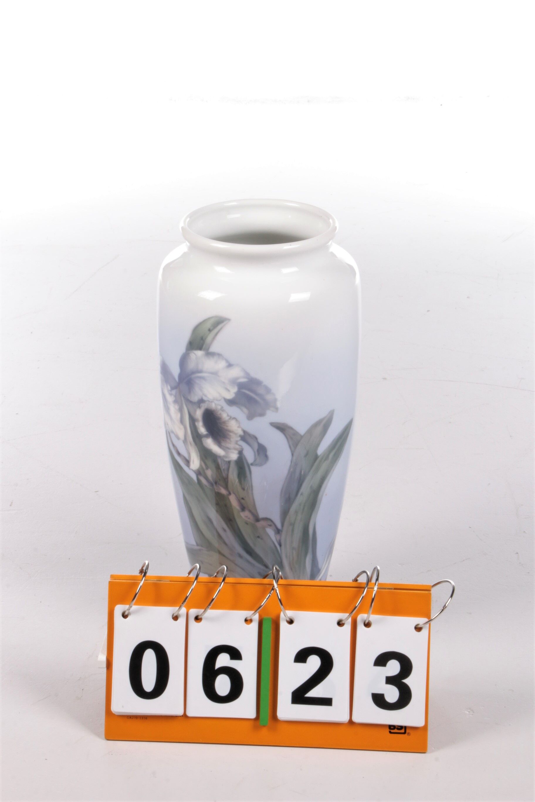 Royal Copenhagen Porcelain Vase painted with the trumpet flower.