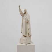 “Christ King in Our Home” Plaster Statue, Belgium, ca. 1920