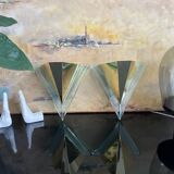 Set of 2 1980s modernist wall light Alaska Lux Lighting House Inc., Germany.