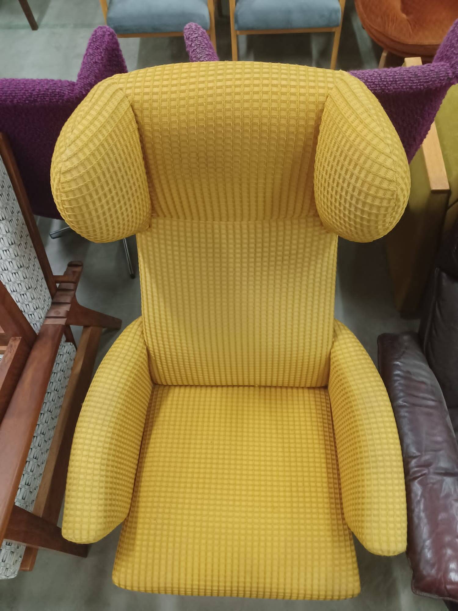 1970s Swivel Wing Chair, Czechoslovakia