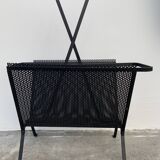 Black metal magazine rack Mathieu Mategot 1950