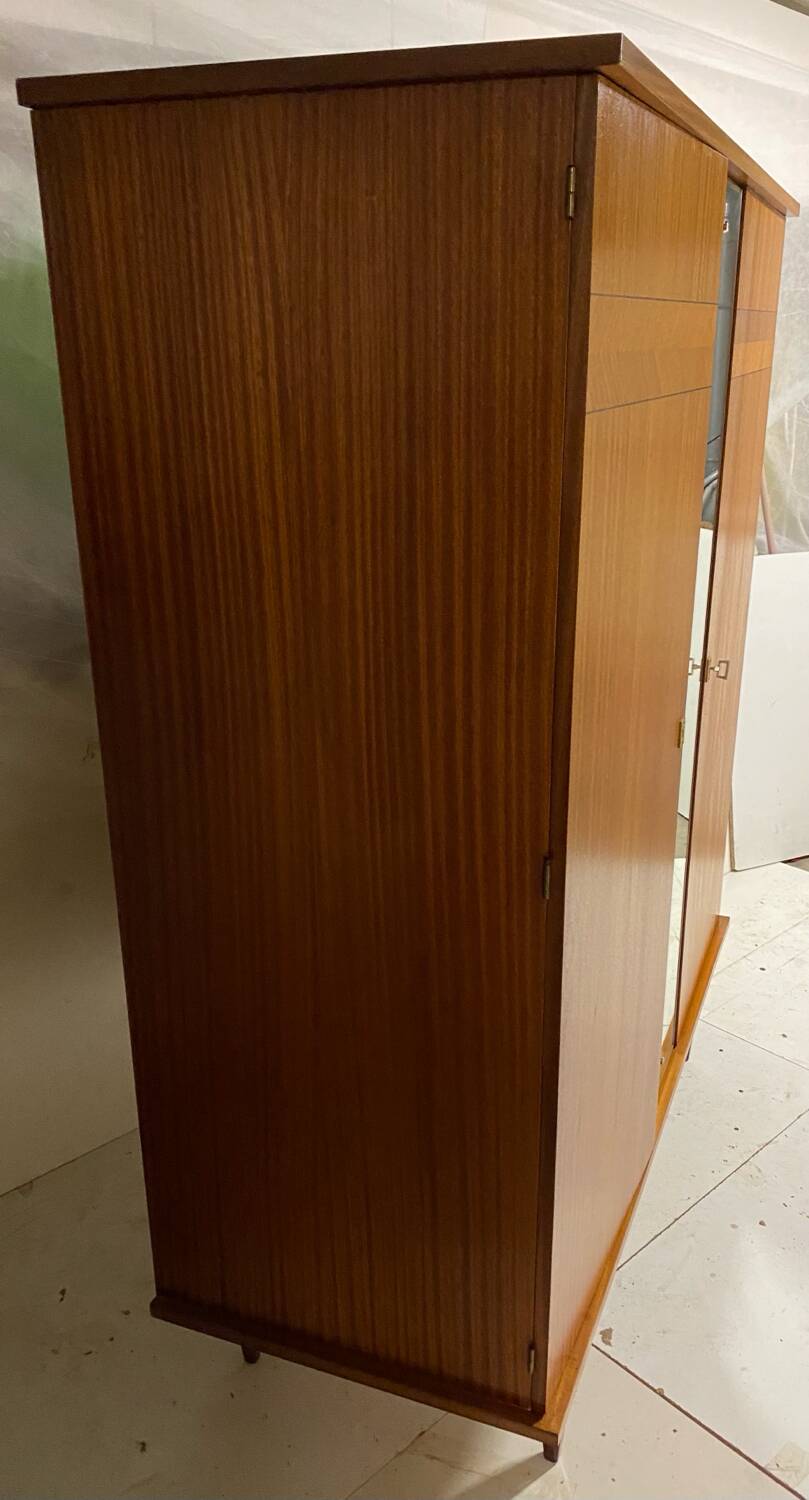 Vintage wardrobe with compass feet from the 60s