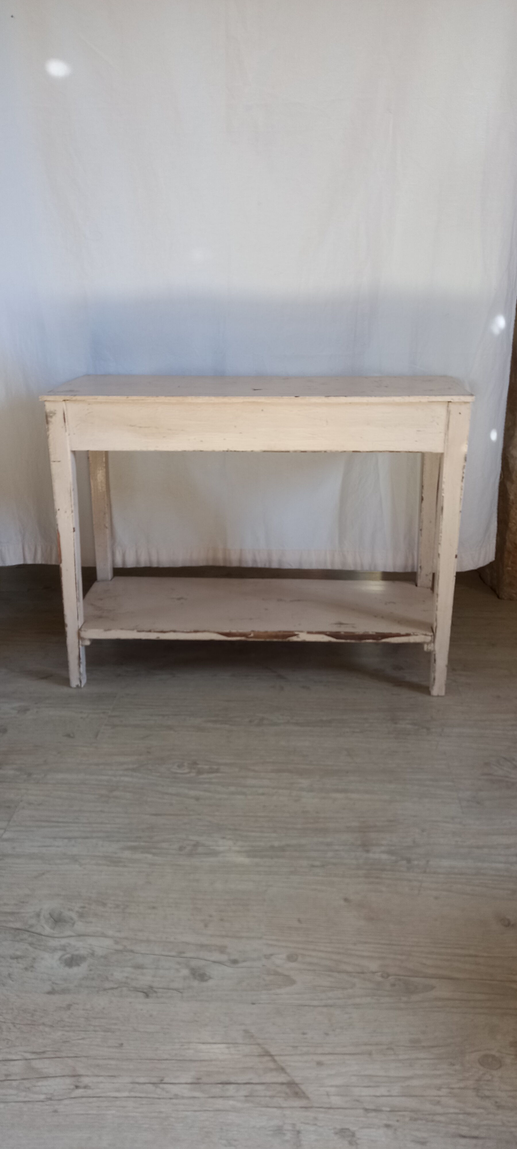 Patinated fir console