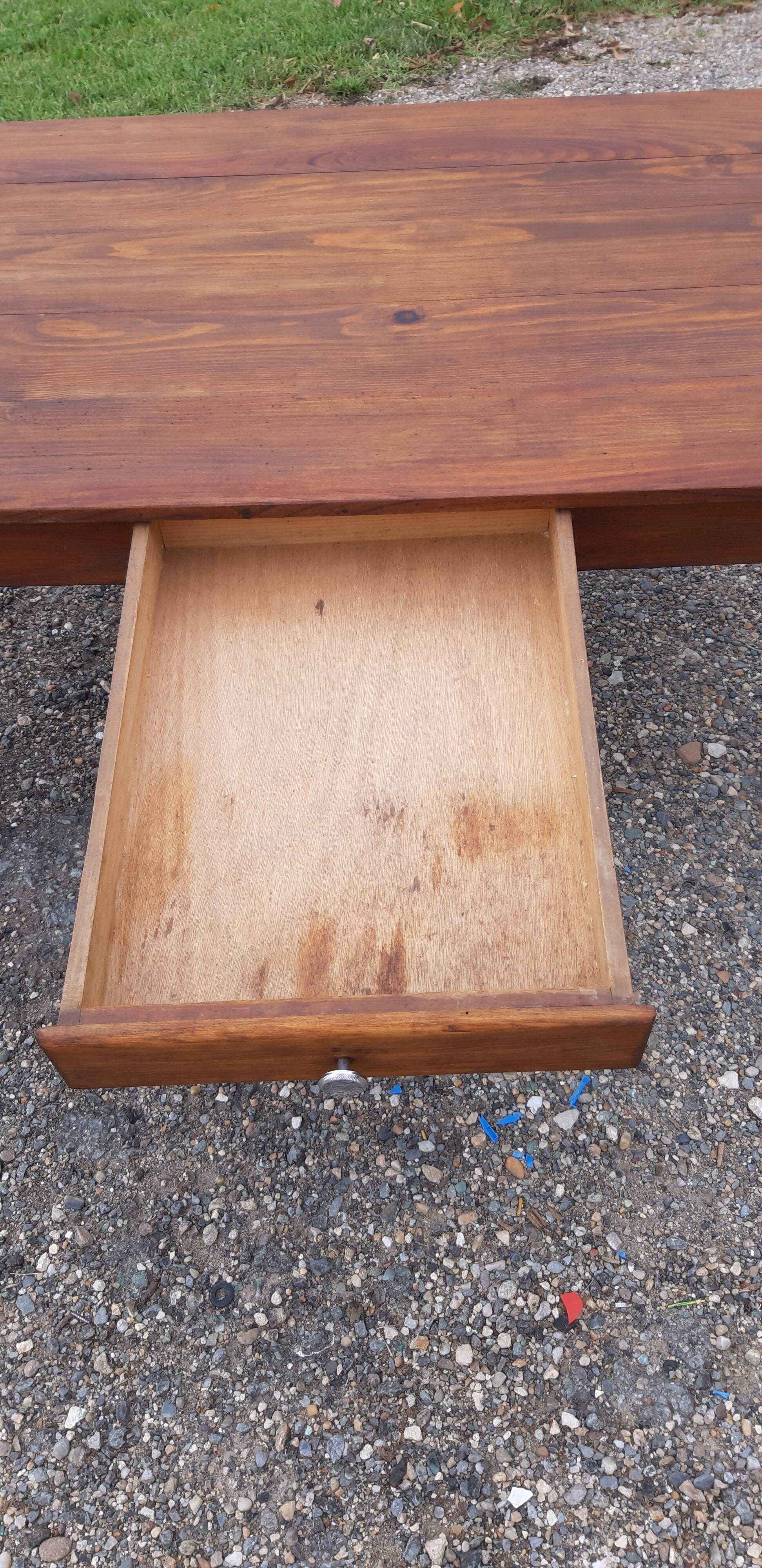 Table basse campagnarde en pin 1 tiroir