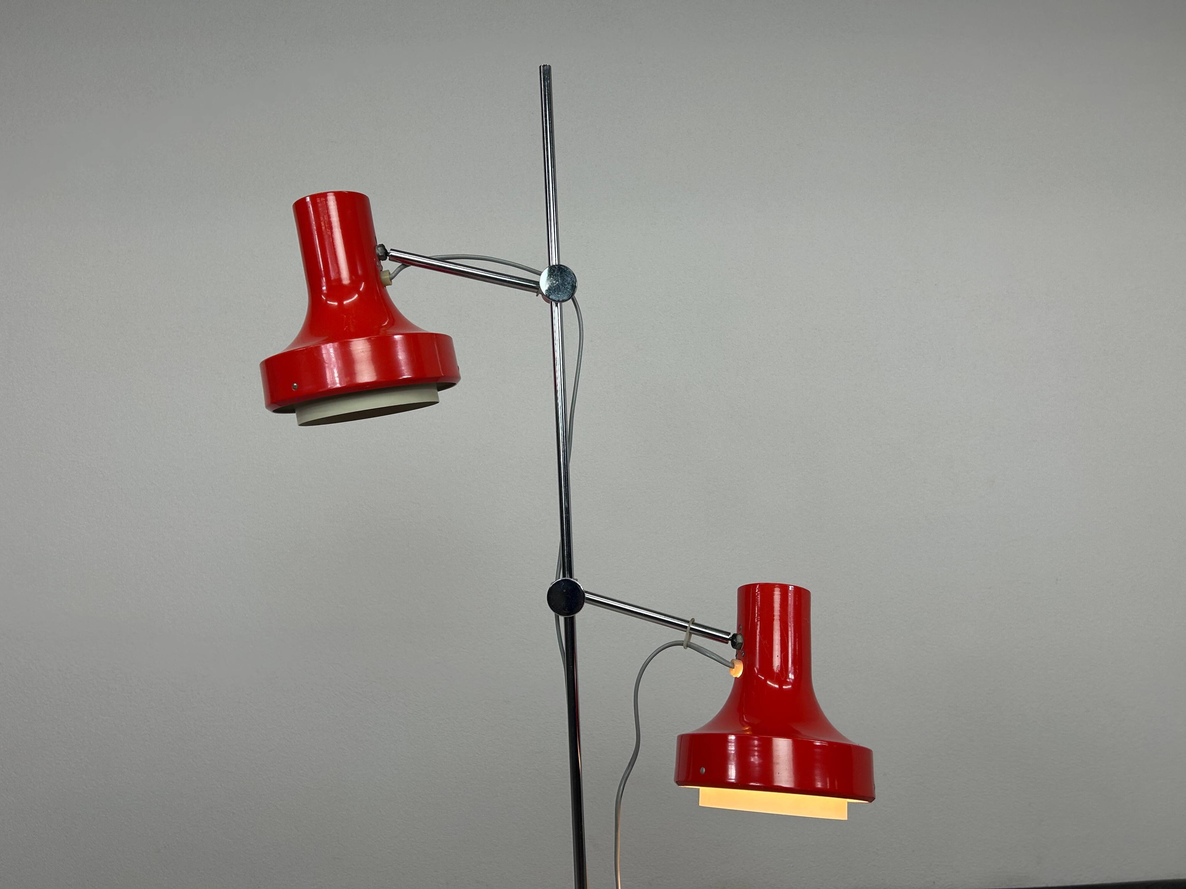 Red floor lamp by Josef Hurka for Napako