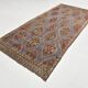 Blue & Brown Star Pattern Kilim Rug, 153x315Cm