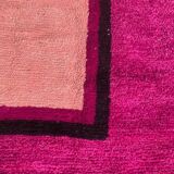 Handmade Moroccan Boujaad rug in pink, 150/250cm.