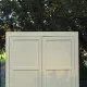 Parisian wardrobe in Clay Green wood – 2 moulded doors – H188 cm