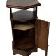 Vintage Hexagonal Side Cabinet with Door Small Side Table Column