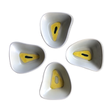 Suite of 4 cups, Orlando, enamelled ceramics.