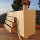 Vintage compass feet chest of drawers